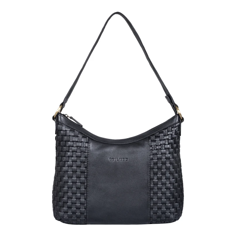 "Katharina" Elegante Hobo Bag geflochtenes Leder