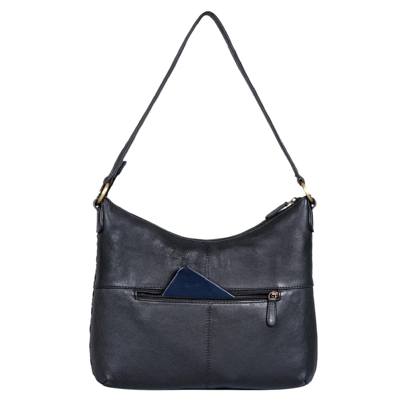 "Katharina" Elegante Hobo Bag geflochtenes Leder