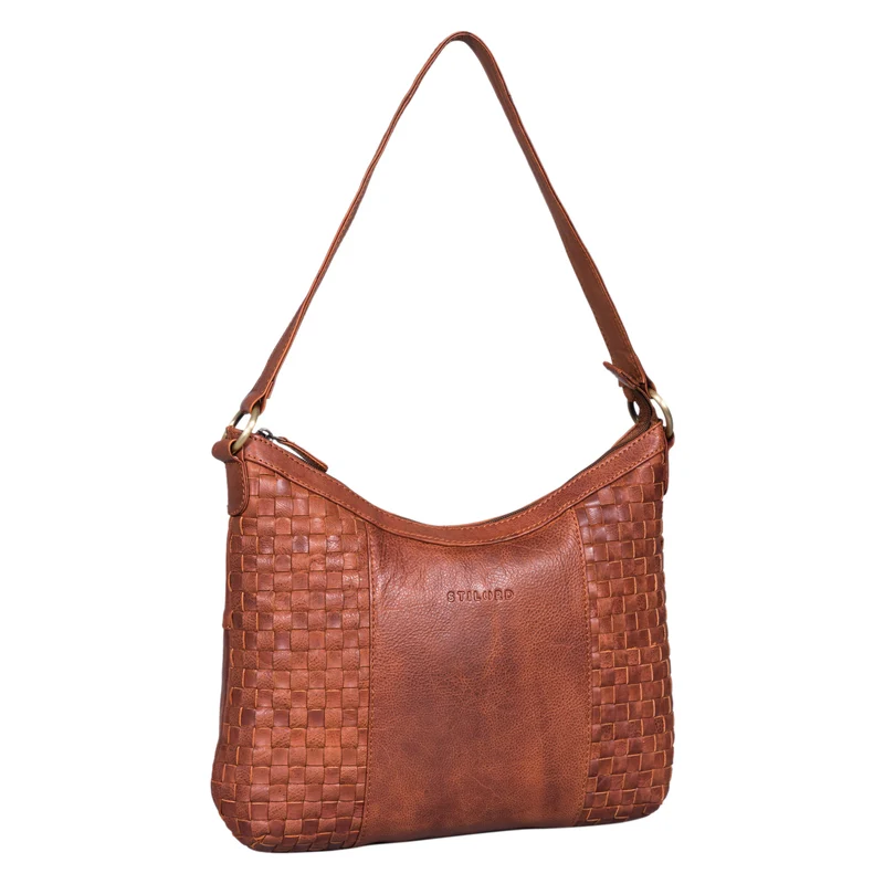 "Katharina" Elegante Hobo Bag geflochtenes Leder