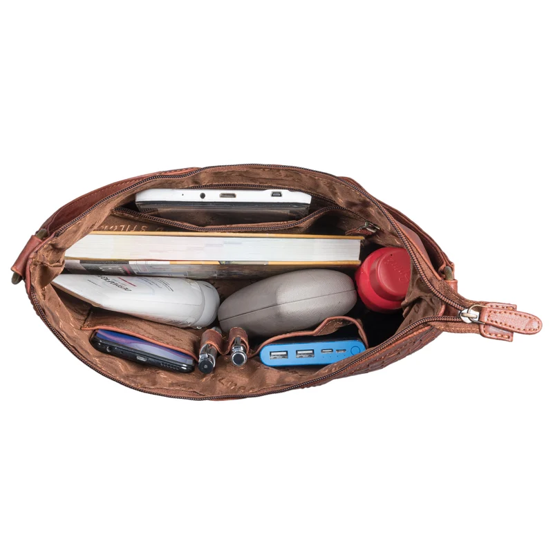 "Katharina" Elegante Hobo Bag geflochtenes Leder