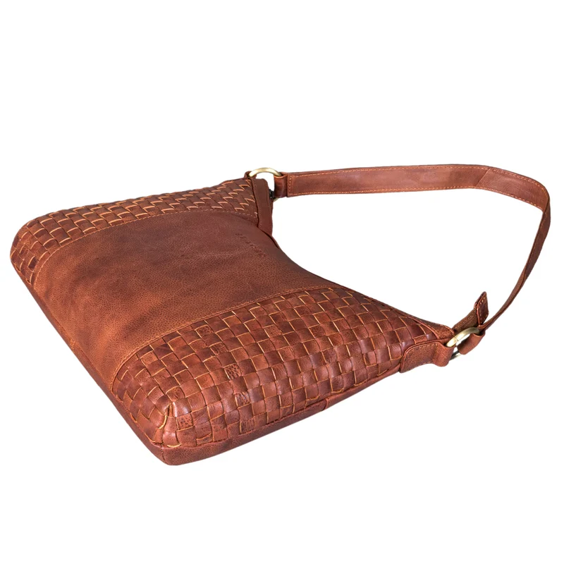 "Katharina" Elegante Hobo Bag geflochtenes Leder