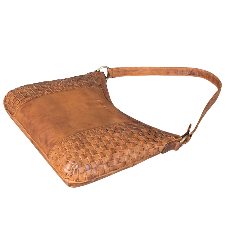 "Katharina" Elegante Hobo Bag geflochtenes Leder