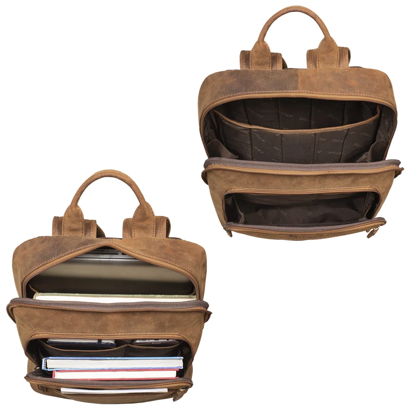 B-WARE "Watson" Laptop Rucksack 15.6 Zoll Leder