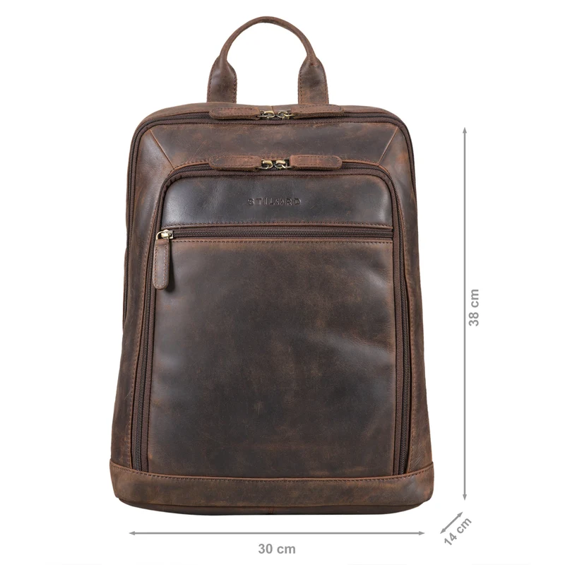 B-WARE "Watson" Laptop Rucksack 15.6 Zoll Leder