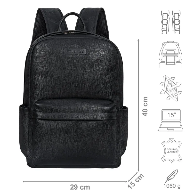 "Alois" Klassischer Laptop Rucksack 15 Zoll Leder