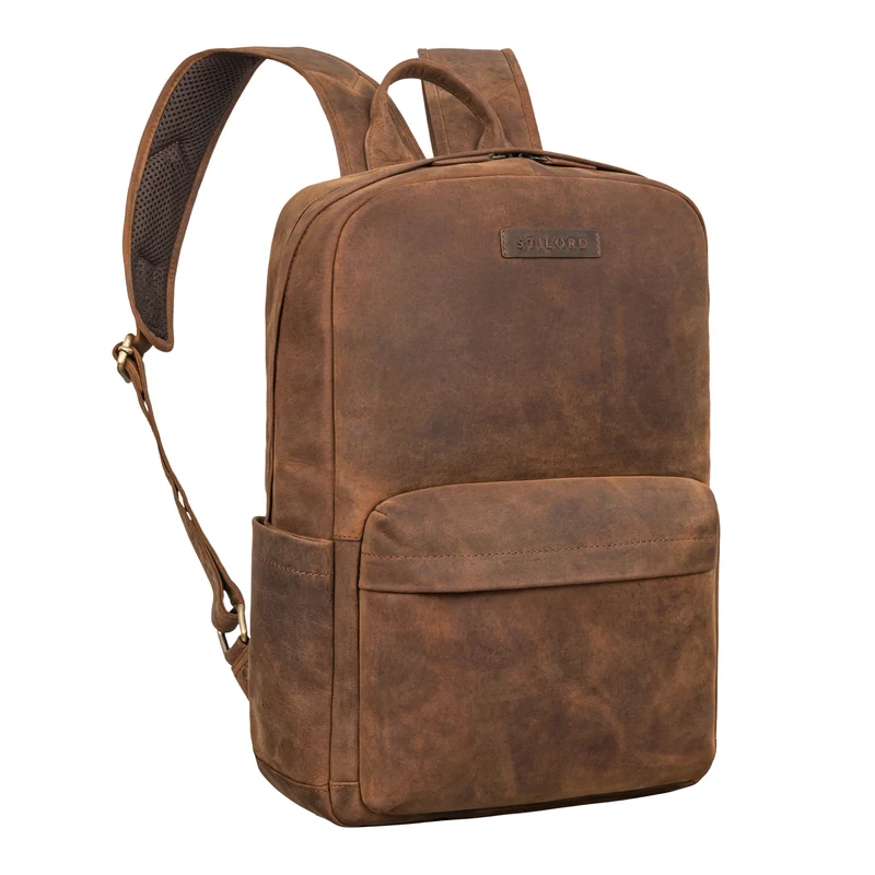 "Alois" Klassischer Laptop Rucksack 15 Zoll Leder