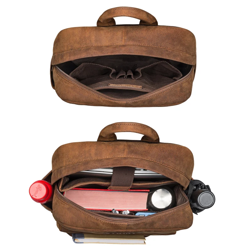 "Alois" Klassischer Laptop Rucksack 15 Zoll Leder