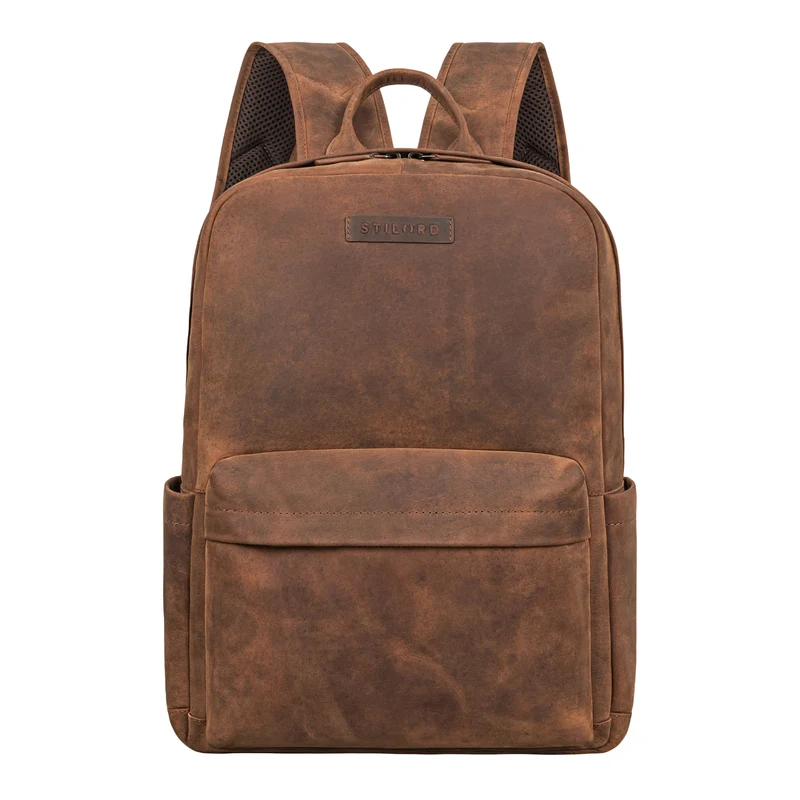 "Alois" Klassischer Laptop Rucksack 15 Zoll Leder