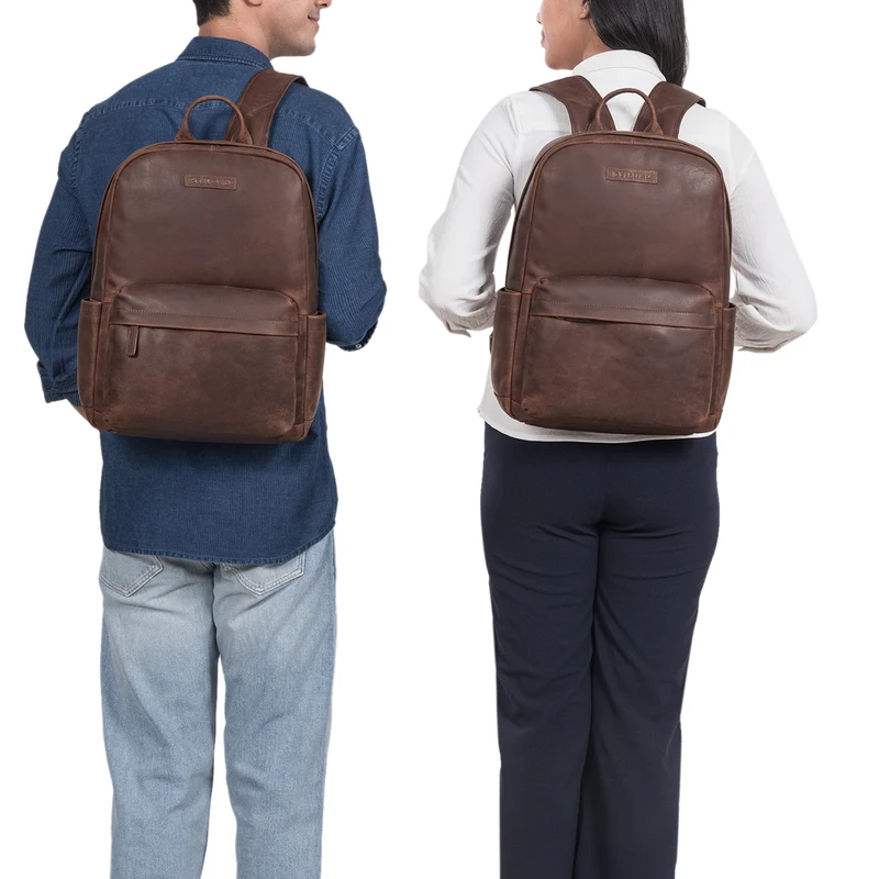 "Alois" Klassischer Laptop Rucksack 15 Zoll Leder