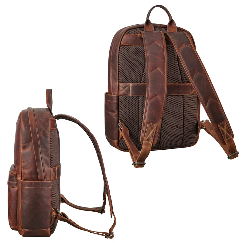 "Alois" Klassischer Laptop Rucksack 15 Zoll Leder