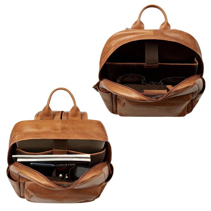 "Alois" Klassischer Laptop Rucksack 15 Zoll Leder