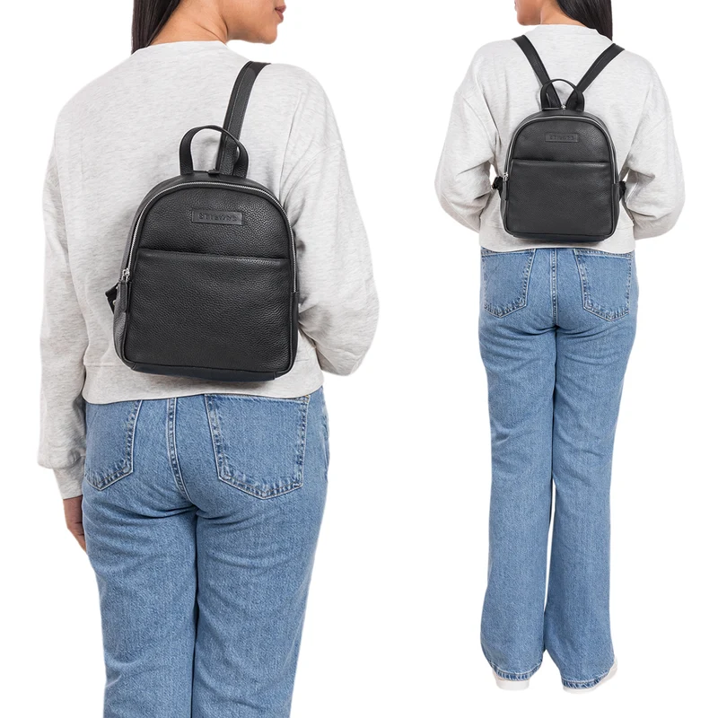 "Elonora" Vintage Leder Rucksack Tasche 2 in 1 Damen