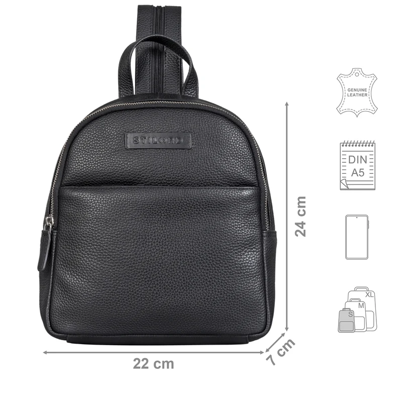 "Elonora" Vintage Leder Rucksack Tasche 2 in 1 Damen