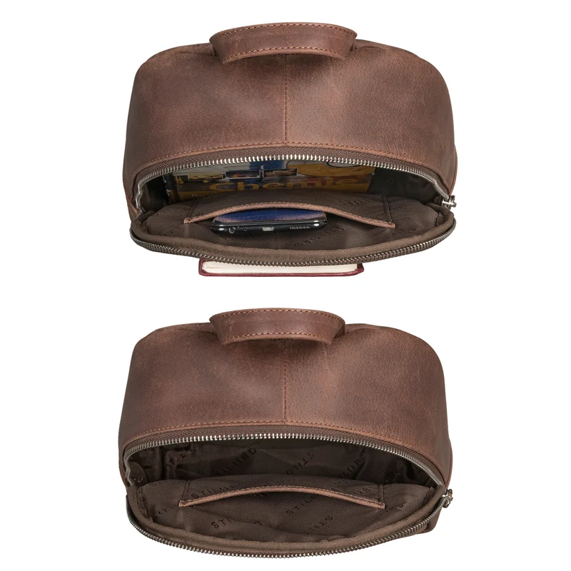 "Elonora" Vintage Leder Rucksack Tasche 2 in 1 Damen