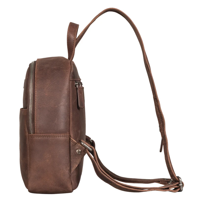 "Elonora" Vintage Leder Rucksack Tasche 2 in 1 Damen