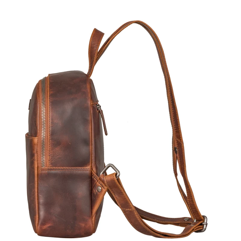 "Elonora" Vintage Leder Rucksack Tasche 2 in 1 Damen