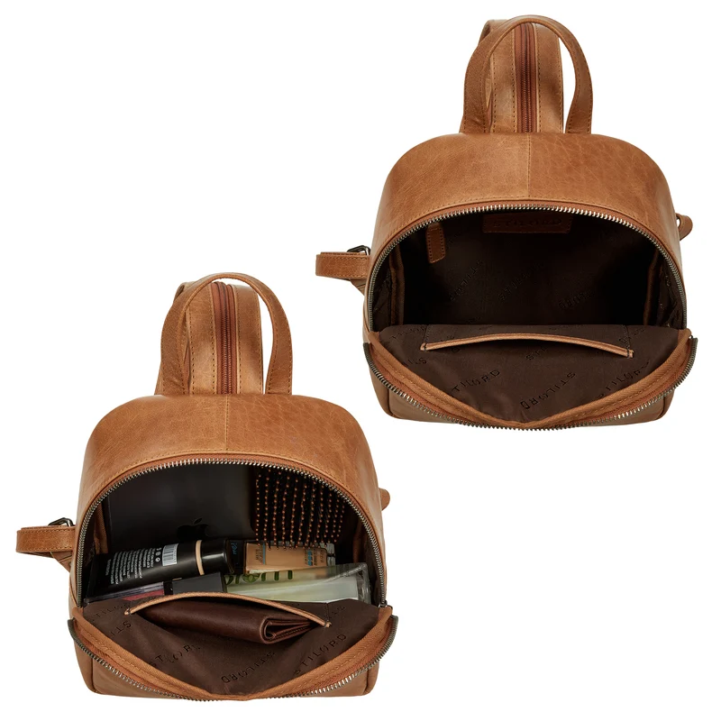 "Elonora" Vintage Leder Rucksack Tasche 2 in 1 Damen