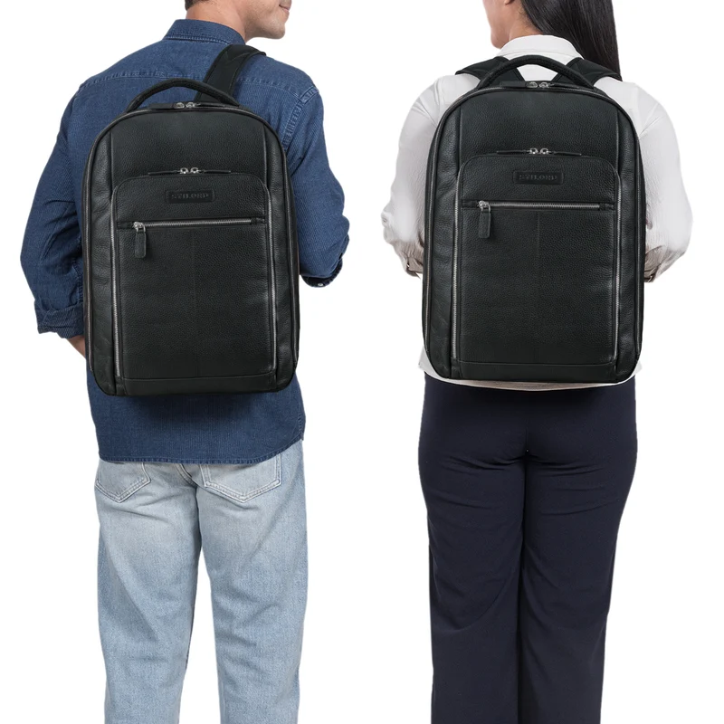 "Gustav" Leder-Rucksack mit Laptop-Fach 15 - 16 Zoll Damen Herren groß