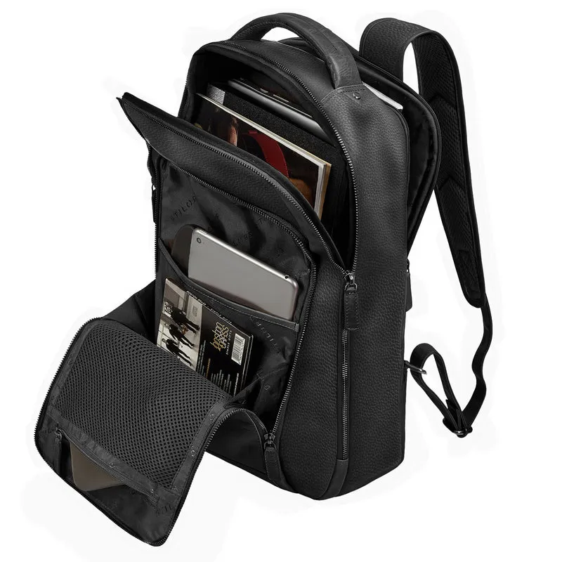 "Gustav" Leder-Rucksack mit Laptop-Fach 15 - 16 Zoll Damen Herren groß