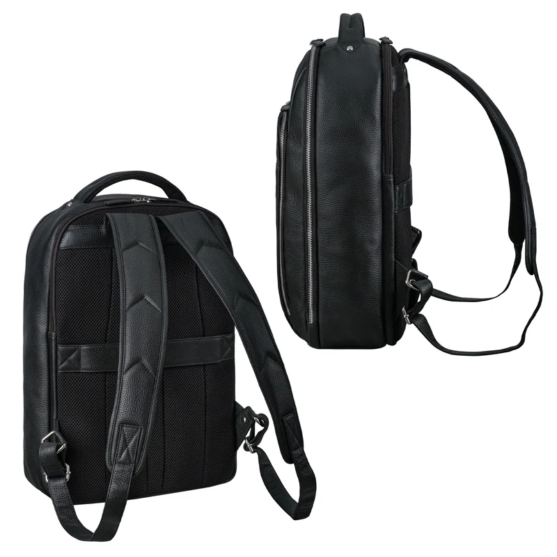 "Gustav" Leder-Rucksack mit Laptop-Fach 15 - 16 Zoll Damen Herren groß