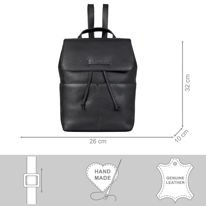 "Effi" Eleganter Rucksack Damen Klein Leder