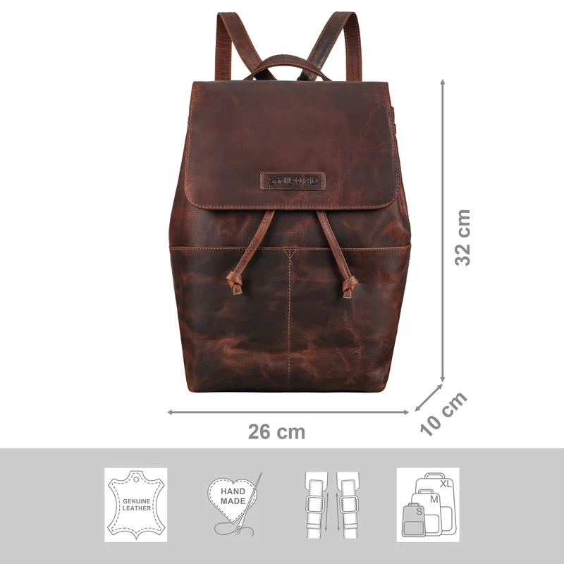 "Effi" Eleganter Rucksack Damen Klein Leder