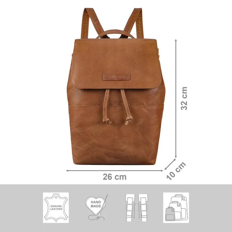 "Effi" Eleganter Rucksack Damen Klein Leder