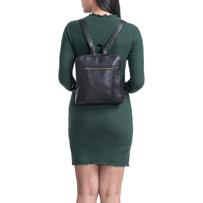 "Marlene" Leder Rucksack Damen Elegant