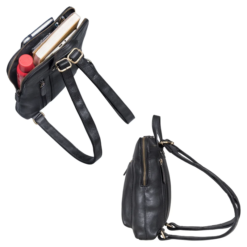"Marlene" Leder Rucksack Damen Elegant