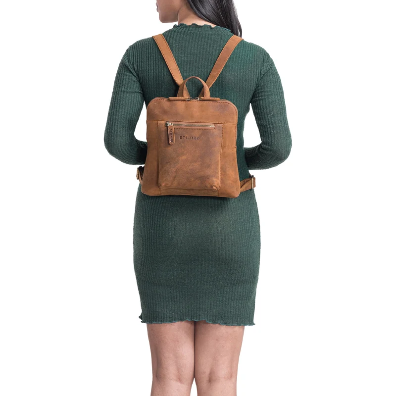 "Marlene" Leder Rucksack Damen Elegant