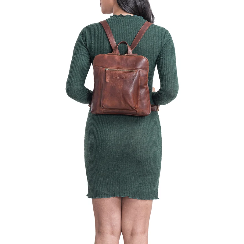 "Marlene" Leder Rucksack Damen Elegant