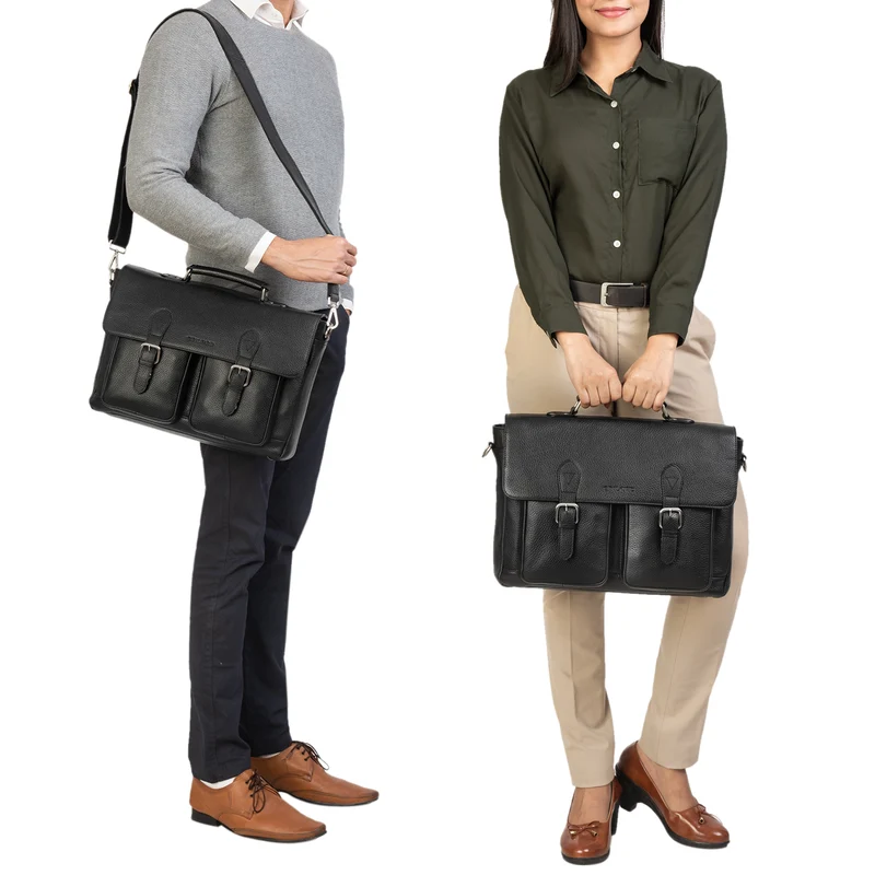 B-WARE "Owen" Laptop Aktentasche Leder