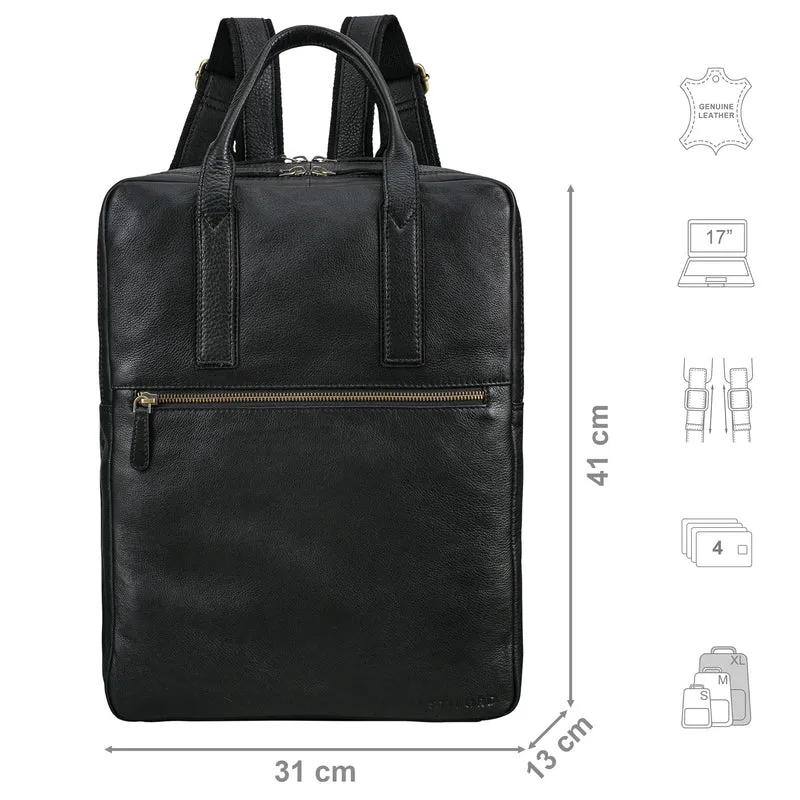 "Boris" Leder Business Rucksack mit Henkel