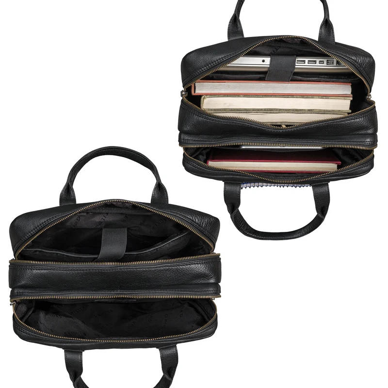 "Boris" Leder Business Rucksack mit Henkel
