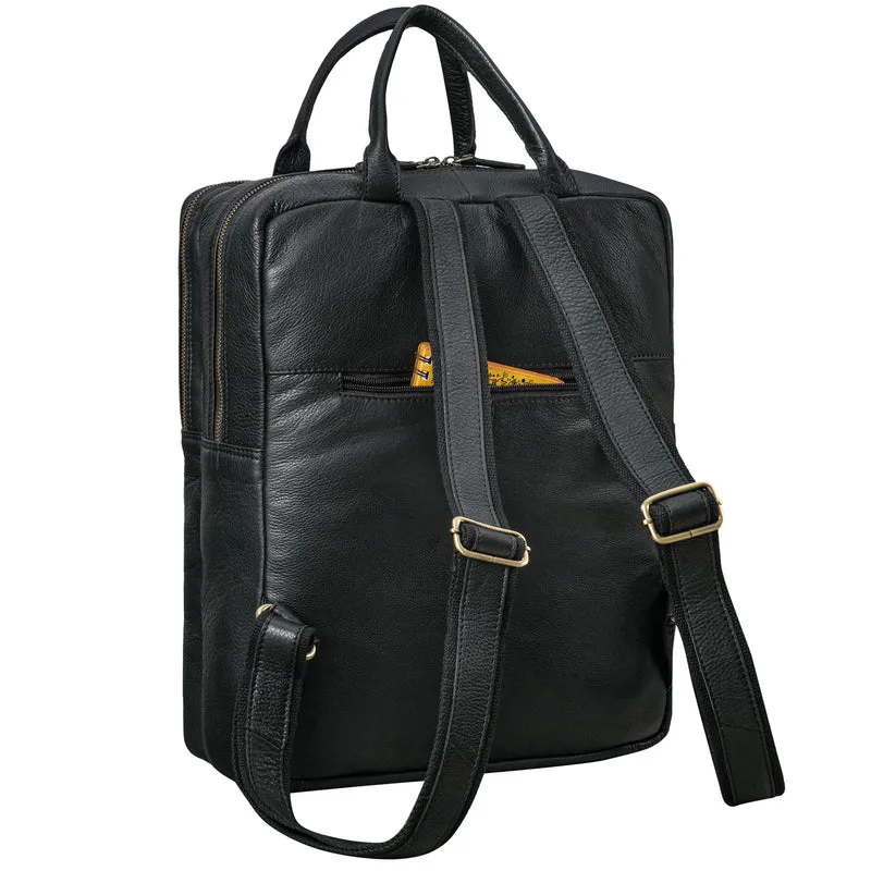 "Boris" Leder Business Rucksack mit Henkel