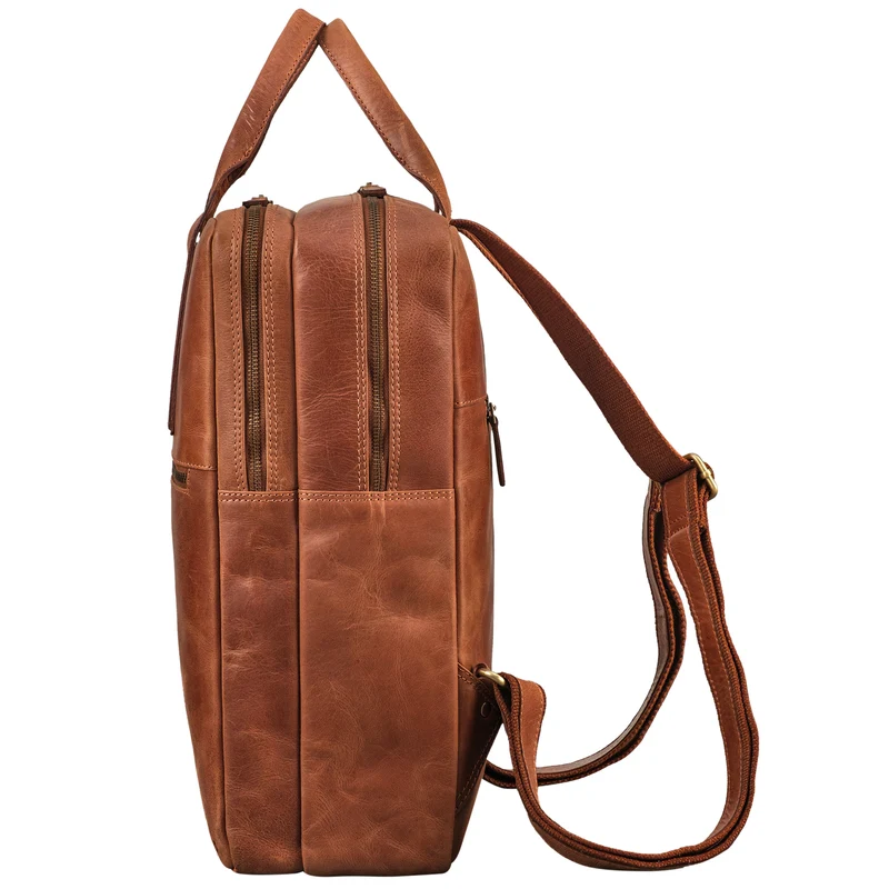 "Boris" Leder Business Rucksack mit Henkel