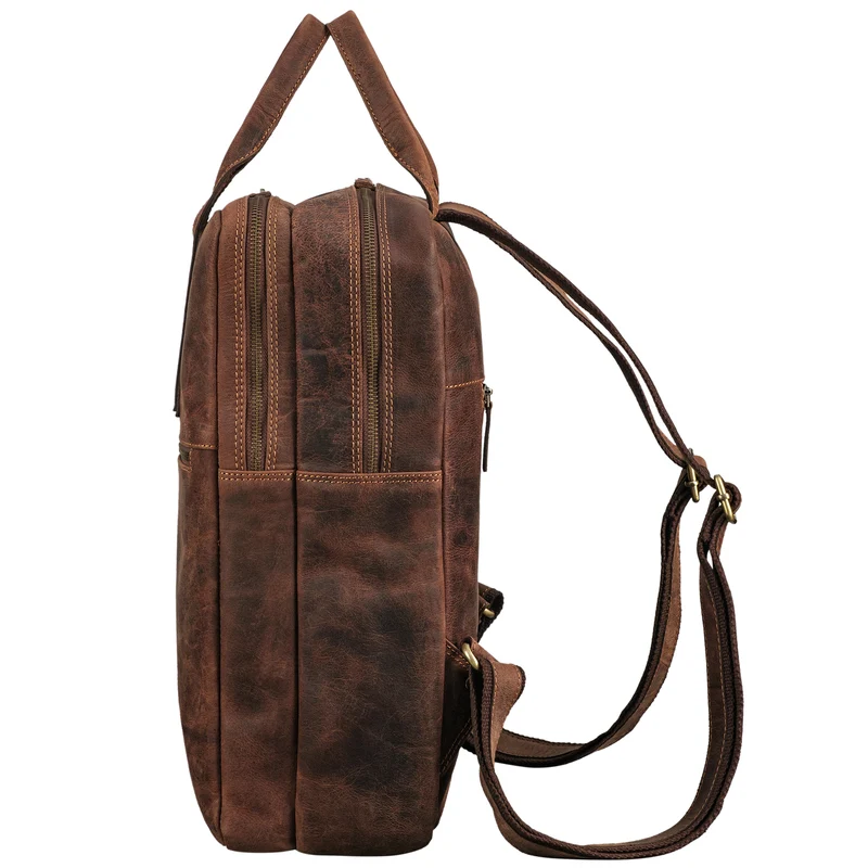 "Boris" Leder Business Rucksack mit Henkel