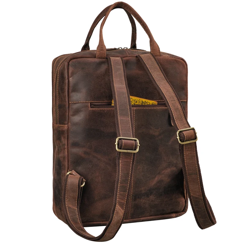 "Boris" Leder Business Rucksack mit Henkel