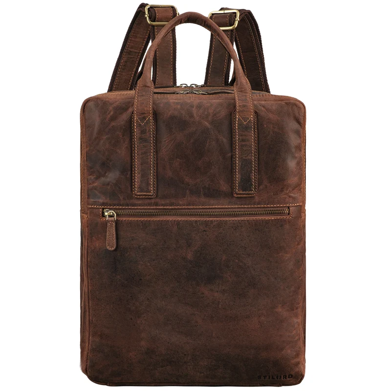"Boris" Leder Business Rucksack mit Henkel
