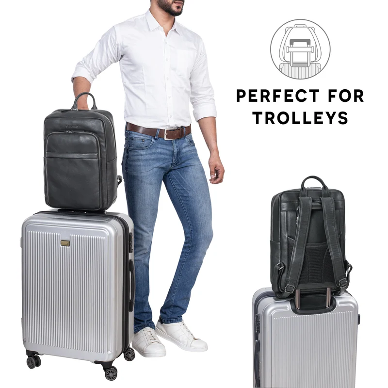 "Oliver" Business Rucksack Herren Leder Groß mit 16 Zoll Laptopfach