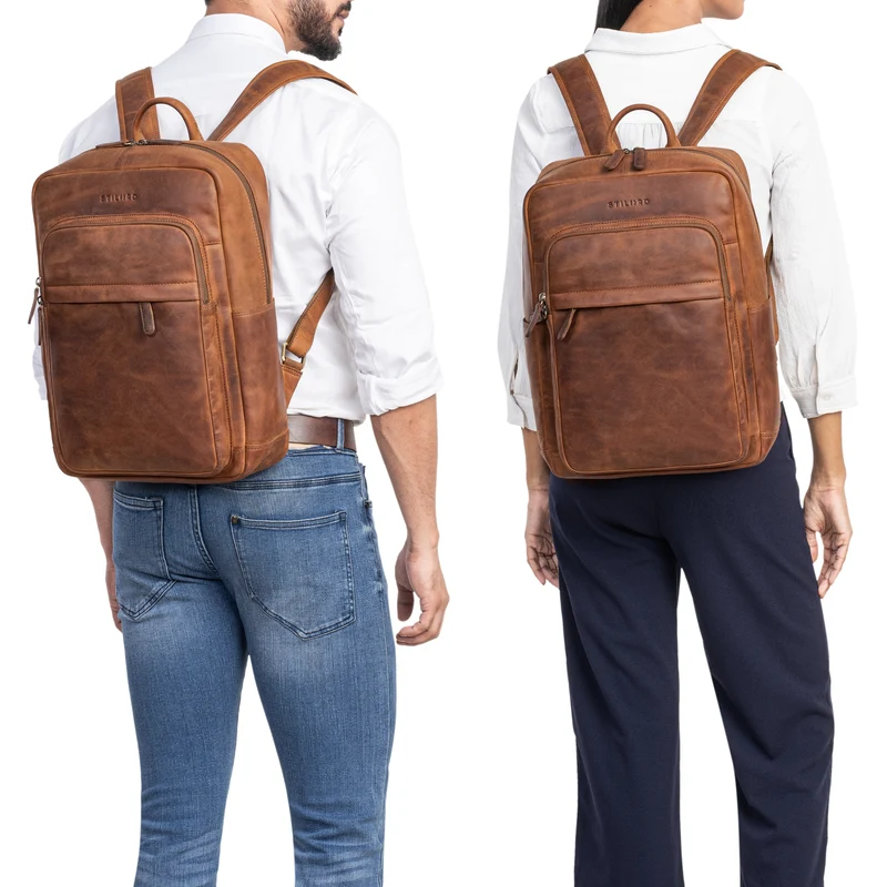 "Oliver" Business Rucksack Herren Leder Groß mit 16 Zoll Laptopfach