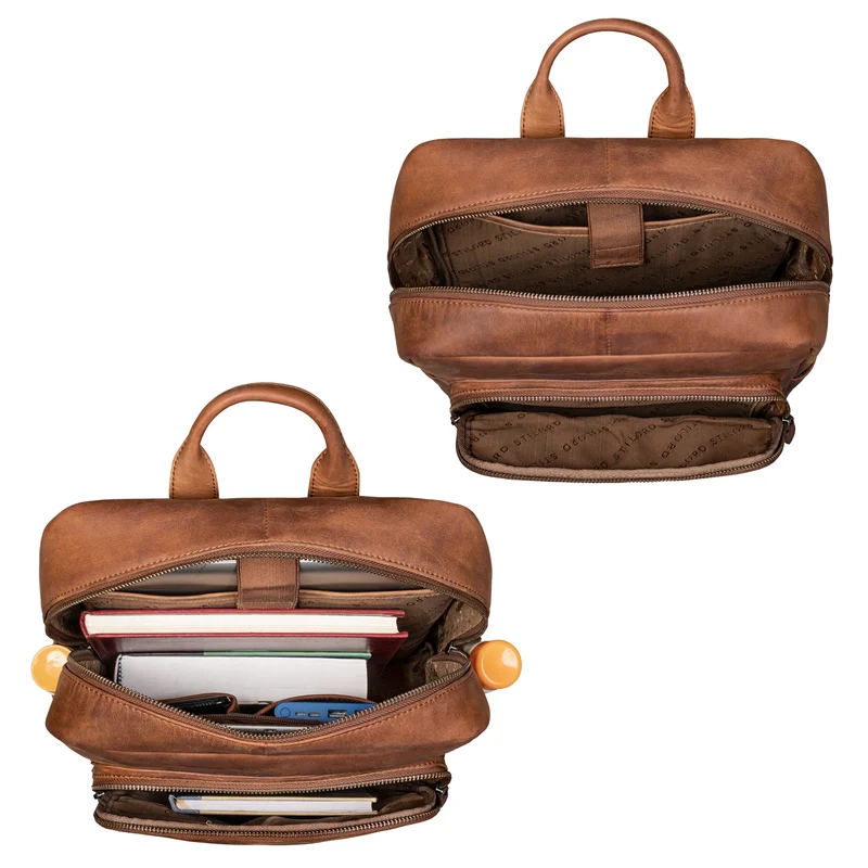 "Oliver" Business Rucksack Herren Leder Groß mit 16 Zoll Laptopfach