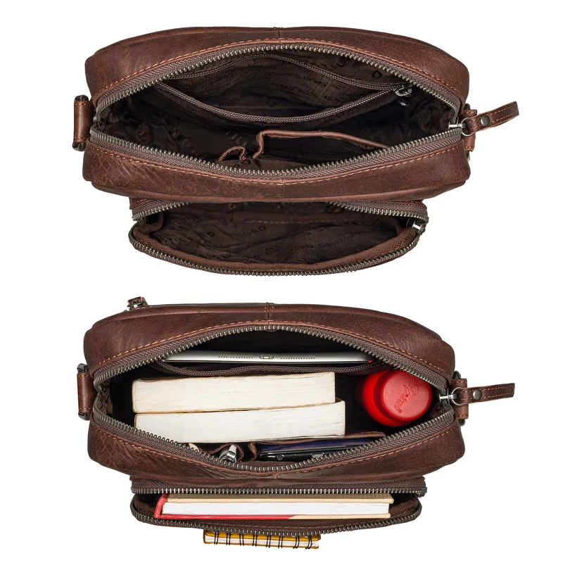 "Ringo" Leder Umhängetasche Herren Schultertasche