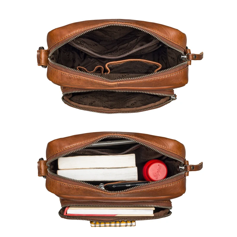 "Ringo" Leder Umhängetasche Herren Schultertasche