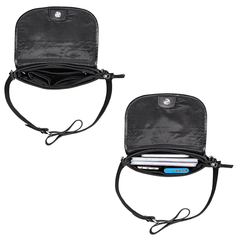 B-WARE "Nika" Crossbody Bag Damen Leder geflochten