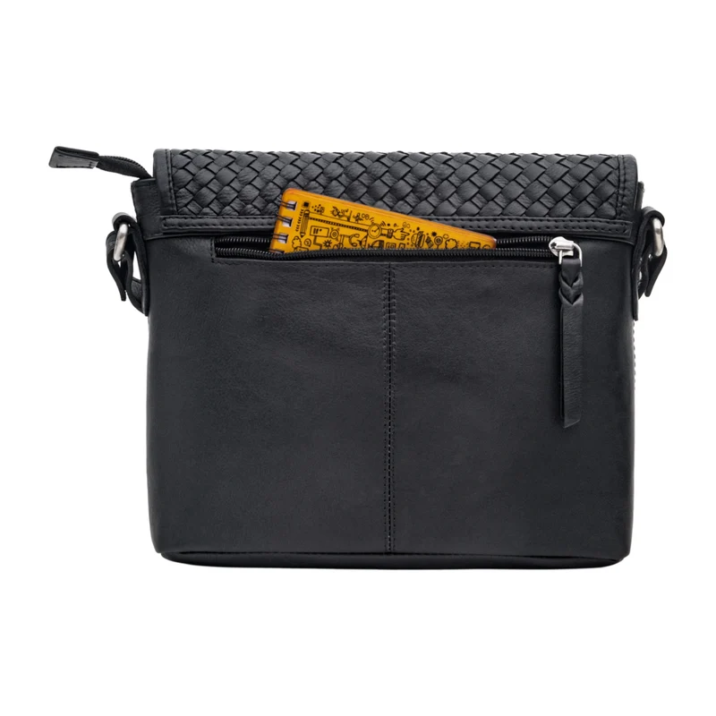 B-WARE "Nika" Crossbody Bag Damen Leder geflochten