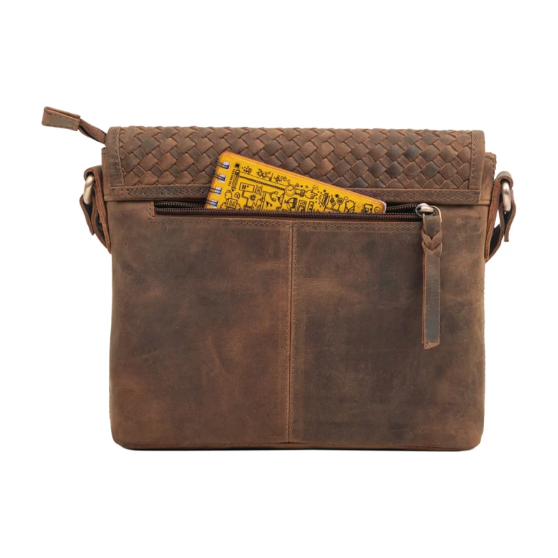 B-WARE "Nika" Crossbody Bag Damen Leder geflochten