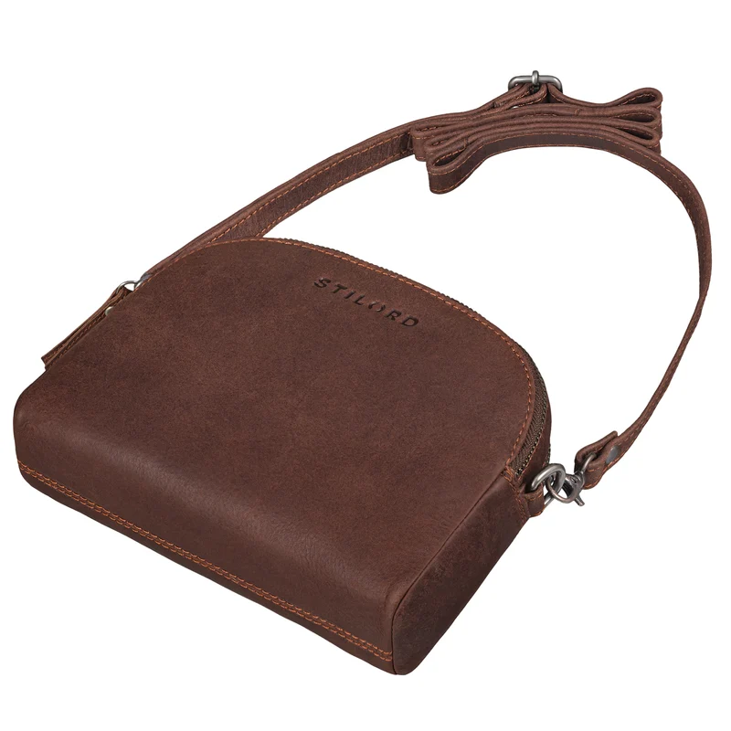 "Mikasa" Kleine Umhängetasche Damen Leder Elegante Crossbody Bag
