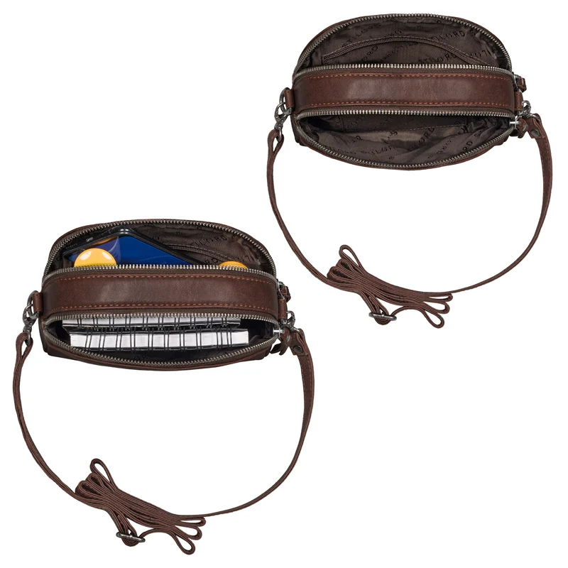 "Mikasa" Kleine Umhängetasche Damen Leder Elegante Crossbody Bag