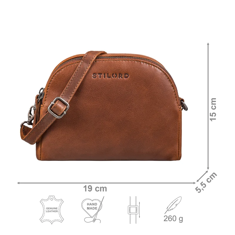 "Mikasa" Kleine Umhängetasche Damen Leder Elegante Crossbody Bag